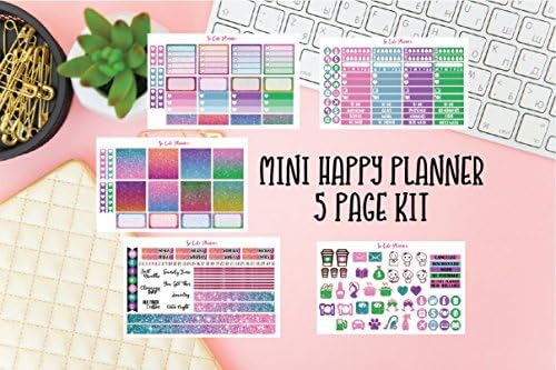 Glitter Rush Planner stickers Weekly Kit Mini Happy Planner sticker