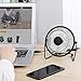 USB Mini Desktop Fan - Table Small Fan Portable Adjustable Compatible with Computer,Laptops Power Banks Fans Quiet Cooling for Office and Home 4 Inch Black