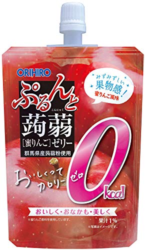 オリヒロ ぷるんと蒟蒻ゼリー カロリーゼロ 蜜りんご 130g×8個