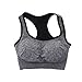 ROPALIA Women Seamless Racerback Padded Sports Bra Yoga Fitness Stretch Workout Tank Top Black L