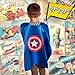 NeoHeroes Superhero Capes For Kids -8 Kids Cape and Masks +Bonus Belt Wristband