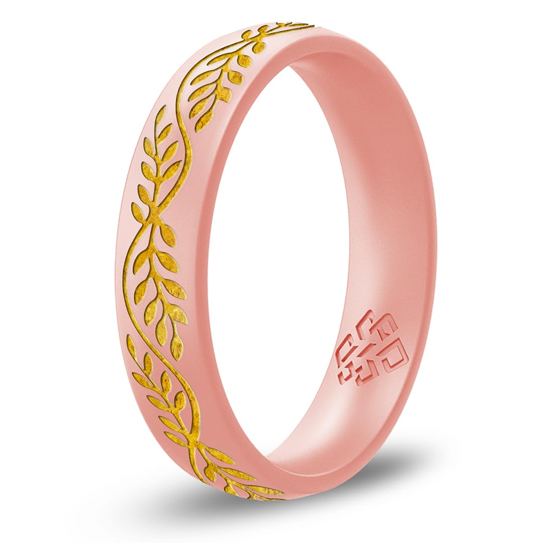 Knot Theory Laurel Silicone Ring - Rose Gold with