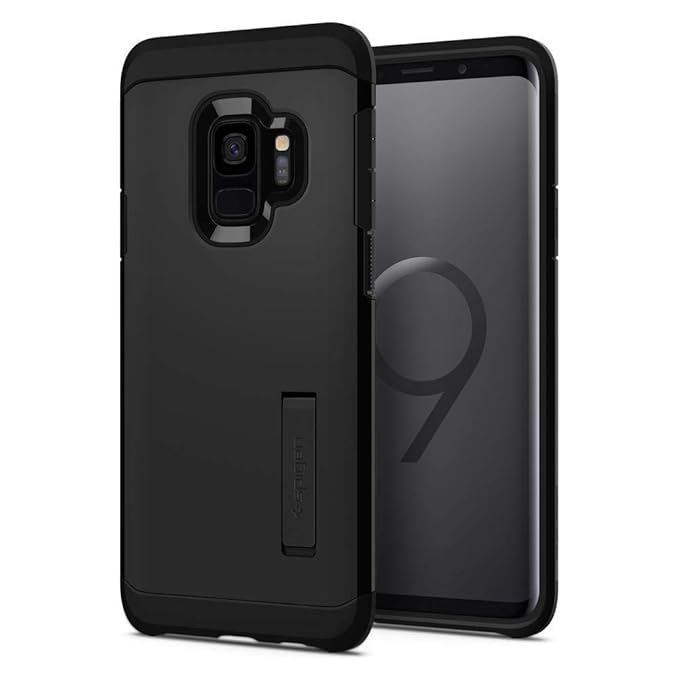 Spigen 592CS22846 Tough Armor Kompatibel mit Samsung Galaxy S9 Hülle, Doppelte Schutzschicht für Extrem Fallschutz Schutzhüll