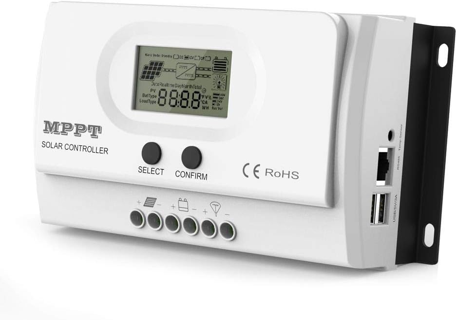 ALLPOWERS 20A MPPT Solar Charger Controller Regulator 100V input Tracer LCD Display for Solar Battery Charging 12V/24V