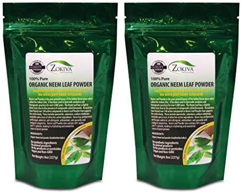 Neem Leaf Powder - Organic, 100% Pure All-Natural Premium Quality Product - 1LB by Zokiva Nutritionals