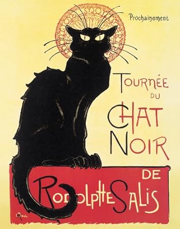 Culturenik Theophile Steinlen Chat Noir The Black Cat Cabaret Vintage Advertising Art Postcard Print Unframed 11x14 Poster