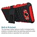 K-Xiang (2016 Version, (Armor Series) Heavy Duty Protection Hybrid Shockproof Dual Layer Protective Case Cover with Stand for Samsung Galaxy J7, Red