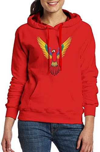 Womens Gold Parrot Pub Hoodie With Cap Kangaroo Pocket Portable Stylish