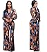 Women's Long Sleeve Plunge Wide Leg Long Jumpsuits Rompers