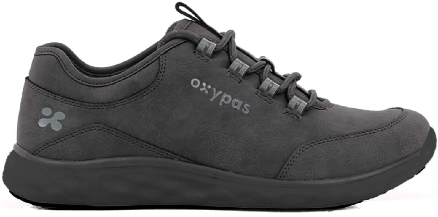 Oxypas 'Patricia' Lightweight, Comfortable Nursing Shoes with Memory-Foam Insole, Anti-Slip SRC and Anti-Static ESD (EU 42, Black), 8 uk