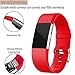 Wepro Replacement Bands for Fitbit Charge 2 HR, Buckle, Red, Small