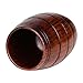 Natural Solid Wooden Cup,handmade Nordic Style Wood Cup,Wooden Portable Cup Outdoor Cup Coffee Mug Drinking Cup Camping Mug Tea Cup, Creative wine barrel shape Wooden cup 210ml