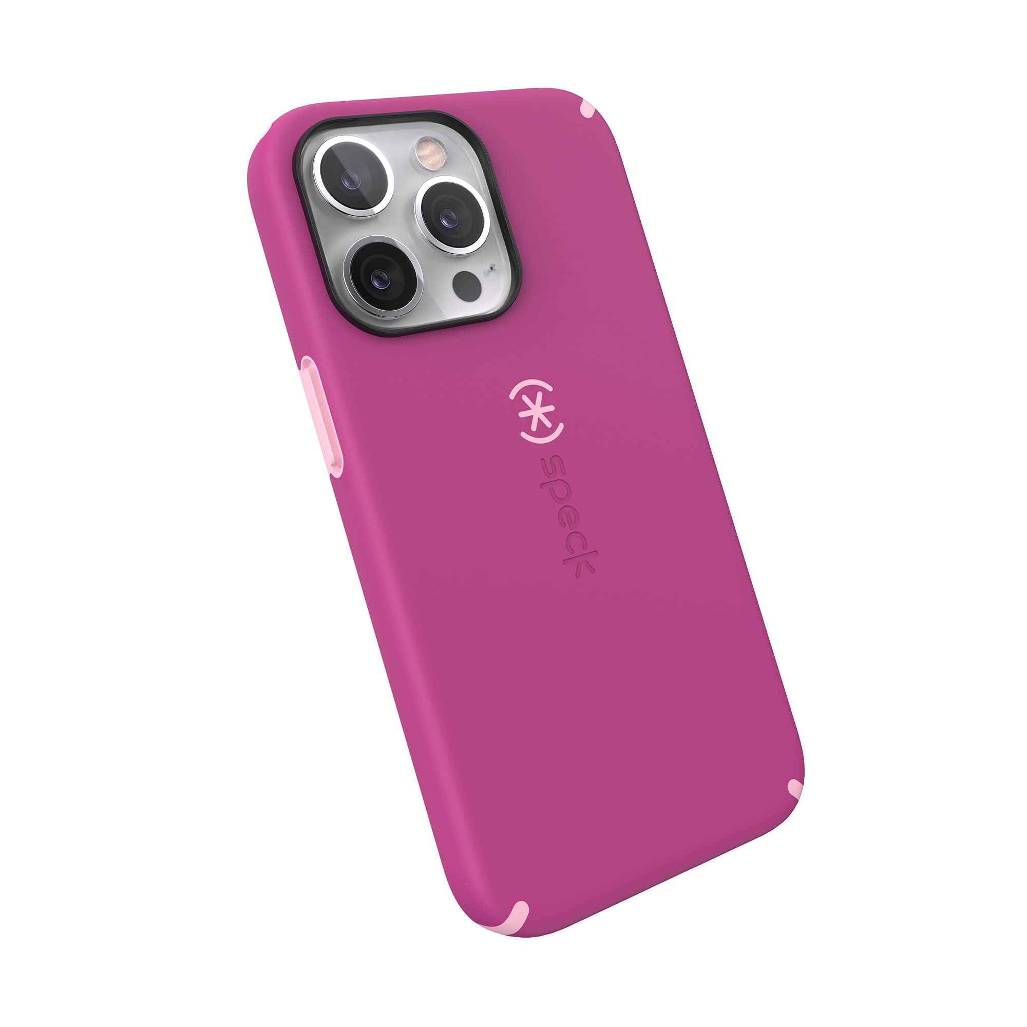 Speck iPhone 13 Pro Case - Drop Protection & Scratch Resistant, Compatible with MagSafe Case for iPhone13 Pro - Slim Design with Soft Touch Coating - Orchid Pink, Rosy Pink CandyShell Pro
