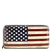 Single Zip Around Vintage American Flag Print Wallet