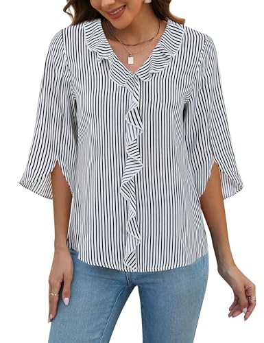 Blooming Jelly V-Neck Ruffle Blouse