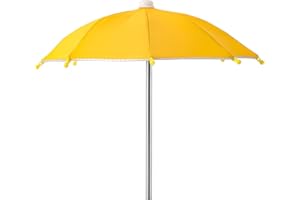 Gnodry Squirrel Picnic Table Feeder Replacement Mini Umbrella for Outside (Yellow)