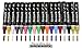 Airmark Erasable Liquid Chalk Markers Pen with 4 more 6mm Reversible Tips and 32 Free Reusable Chalkboard Labels, 18 Colored