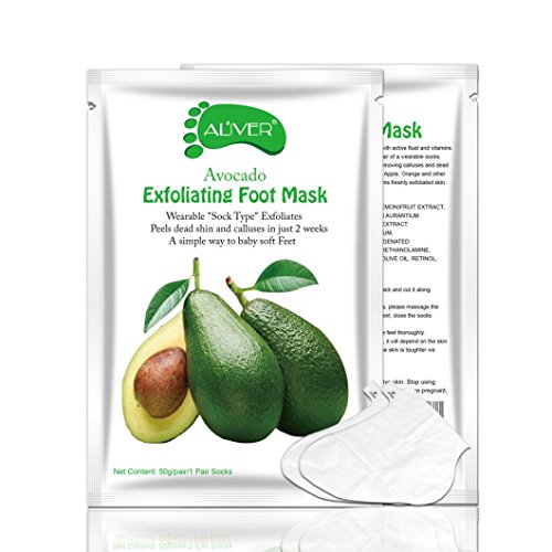 LtrottedJ Avocado Remove Dead Skin Foot Mask,Peeling Cuticles Heel Feet Care Anti Aging