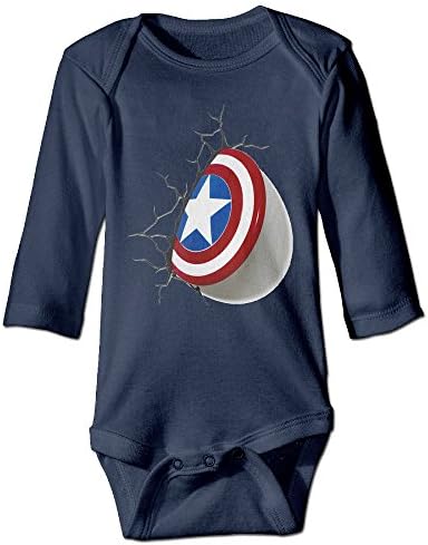 DETED Avengers Wall Funny Newborn Baby Romper Climb Clothes Size18 Months Navy