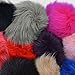 Natural Fox Fur Pom Pom balls by pc, Approx. 3-1/2