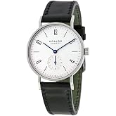 Nomos Tangente Galvanized White Dial Black Leather Men's Watch 101