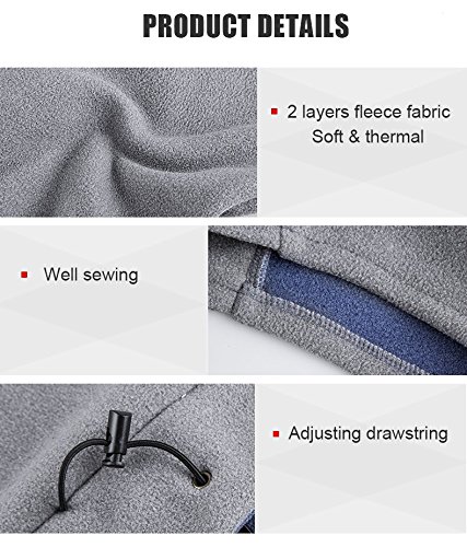ThreeH Balaclava Double Layers Thicken Warm Face Mask Outdoor Sports Winter Mask FM01,Black