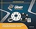 20pcs UberTechnic Black Open End Lug Nuts - 7/16x20 Thread Size - 0.81 inch Length - Cone Conical Taper Acorn Seat - Installs with 19mm or 3/4 inch Hex Socket