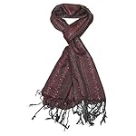 Womens Scarf Red and Grey - Glittering stylish party winter scarfs for ladies