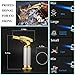LLOP Blow Torch,Flame Adjustable Butane Refillable Culinary Torchs Lighter with Safety Lock for Cooking BBQ Creme Brulee and Baking(Black)