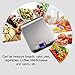 Digital Kitchen Scale Multifunction Food Scales, LCD Backlite Display, Stainless Steel Brush Surface Silver 11 lb 5 kg