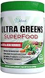 Ultra Greens Superfood - Complete Raw Whole Green Food Powder Berry Flavor