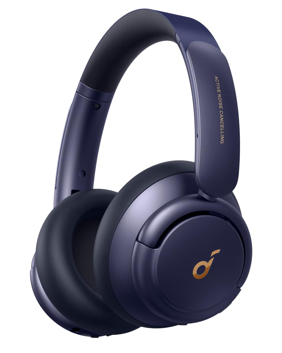 soundcore Q30 by Anker, Hybrid Active Noise Cancelling Headphones with Travel Pouch, Multiple Modes, Hi-Res Audio, Custom EQ via App, 50H Playtime, Comfortable Fit, Bluetooth, Multipoint Connection