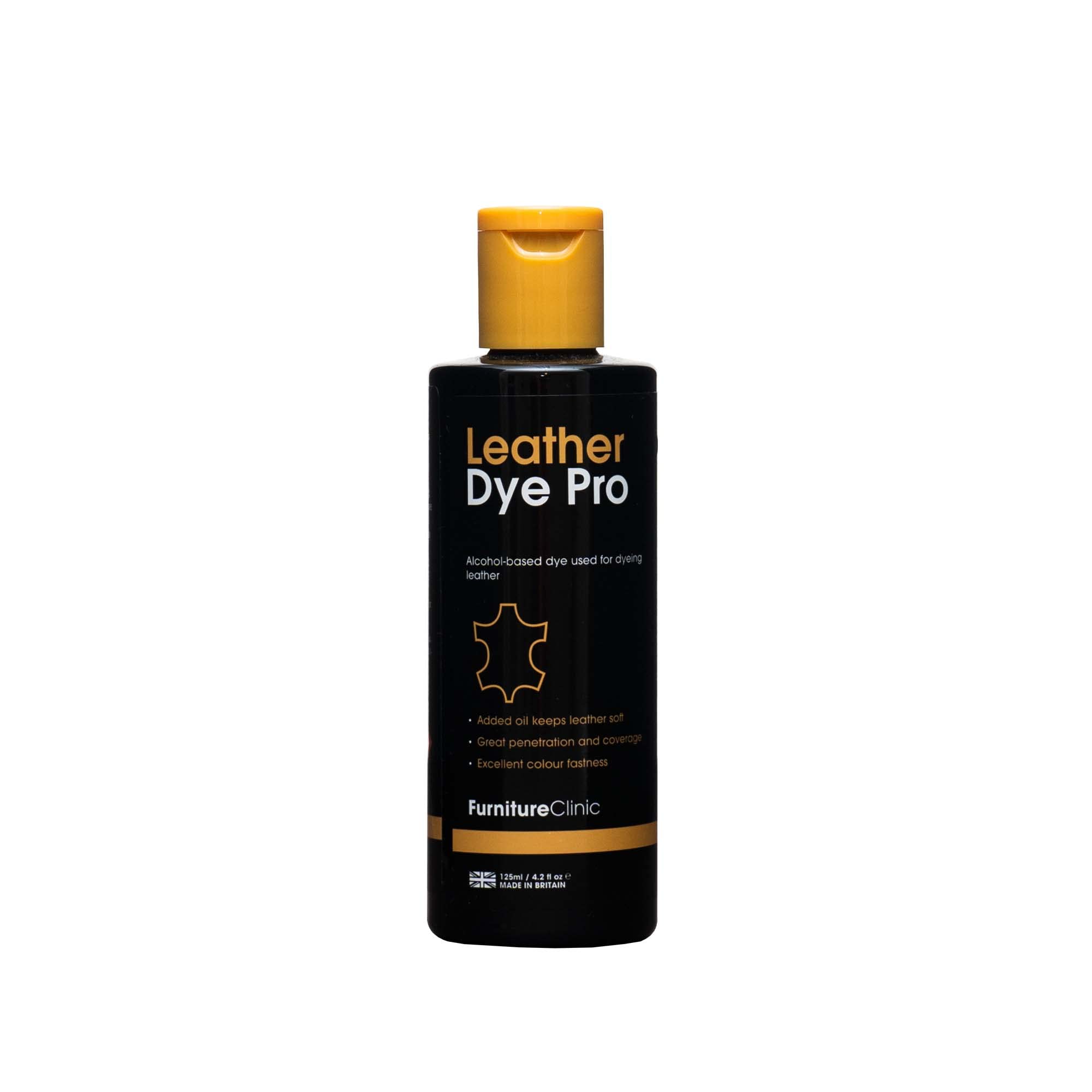Leather Dye Pro - Alcohol Based Dye Used to Change The Colour of Leather (Black, 125ml)