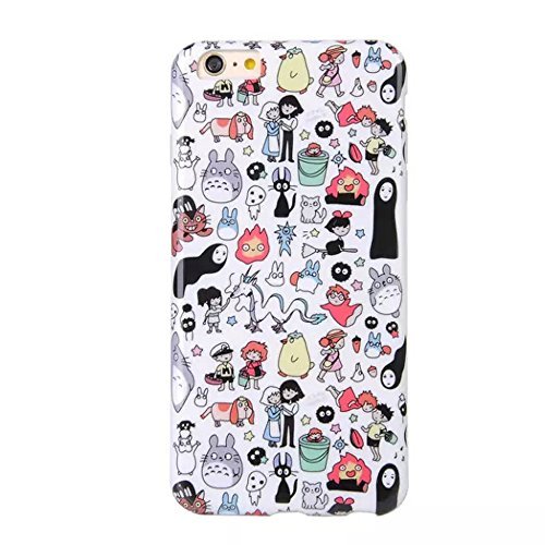 For iPhone 6 Case, Lovely My Neighbor Totoro illustrator Mixing Designs Soft TPU Material Shockproof Protective Back Cover Case for iphone 6 4.7 inch (Style 01)