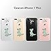 Unov Case Compatible with iPhone 8 Plus iPhone 7 Plus Case Clear with Design Embossed Pattern TPU Soft Bumper Shock Absorption Slim Protective Case 5.5 Inch (Dinosaur)