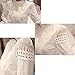 Smile Fish Women Hollow Out Back Zipper Lace Long Sleeve Elagent Blouse(S) White