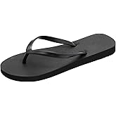 Slim Flip Flops for Women, Ladies Shower Slippers Flat Sandals for Summer Bathroom Beach Pool, Ultra Lightweight Basic Thongs Rubber Soft Slide Slip-on Shoes