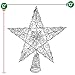 Ornativity Silver Star Tree Topper - Christmas Swirl Design Sparkle 3-D Dimensional Hallow Xmas Trees Top Star Decor Treetop Ornament Decorations