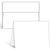 Ohuhu Blank White Cards and Envelopes 50 Pack - 5" x 7" Heavyweight Folded Cardstock and A7 Envelopes for DIY Greeting Cards Wedding Birthday Invitations Baby Shower Thank You Cards and All Occasions