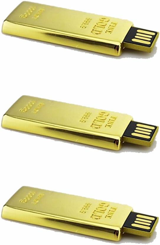Golden Bar USB flash drive, new style Gold flash drive memory stick thumb driver 16GB 32GB 64GB 128GB usb 3.0/2.0 U disk - Gold (128Gb)