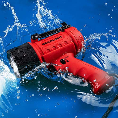 GearLight Waterproof LED Spotlight Flashlight Watchman High Lumens AA