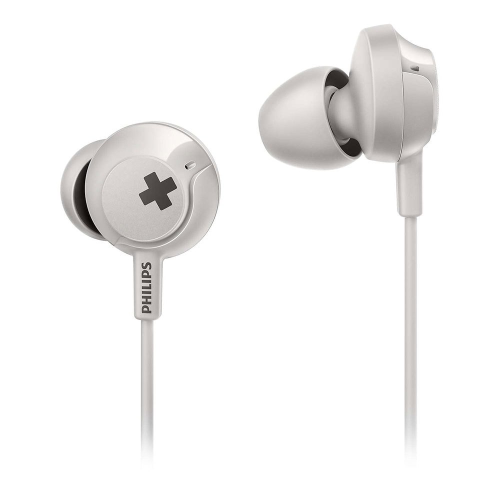 Philips Audio SHE4305WT/00 Bass+ Wired Earphones with Microphone Wired, Ideal for Sport - White one size SHE4305WT/00