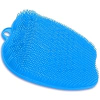 Shower Foot Scrubber with Non Slip Suction Cups - Massager Mat Foot Cleaner with Soft & Firm Bristles - Best for Cleaning Feet and Improving Foot Circulation