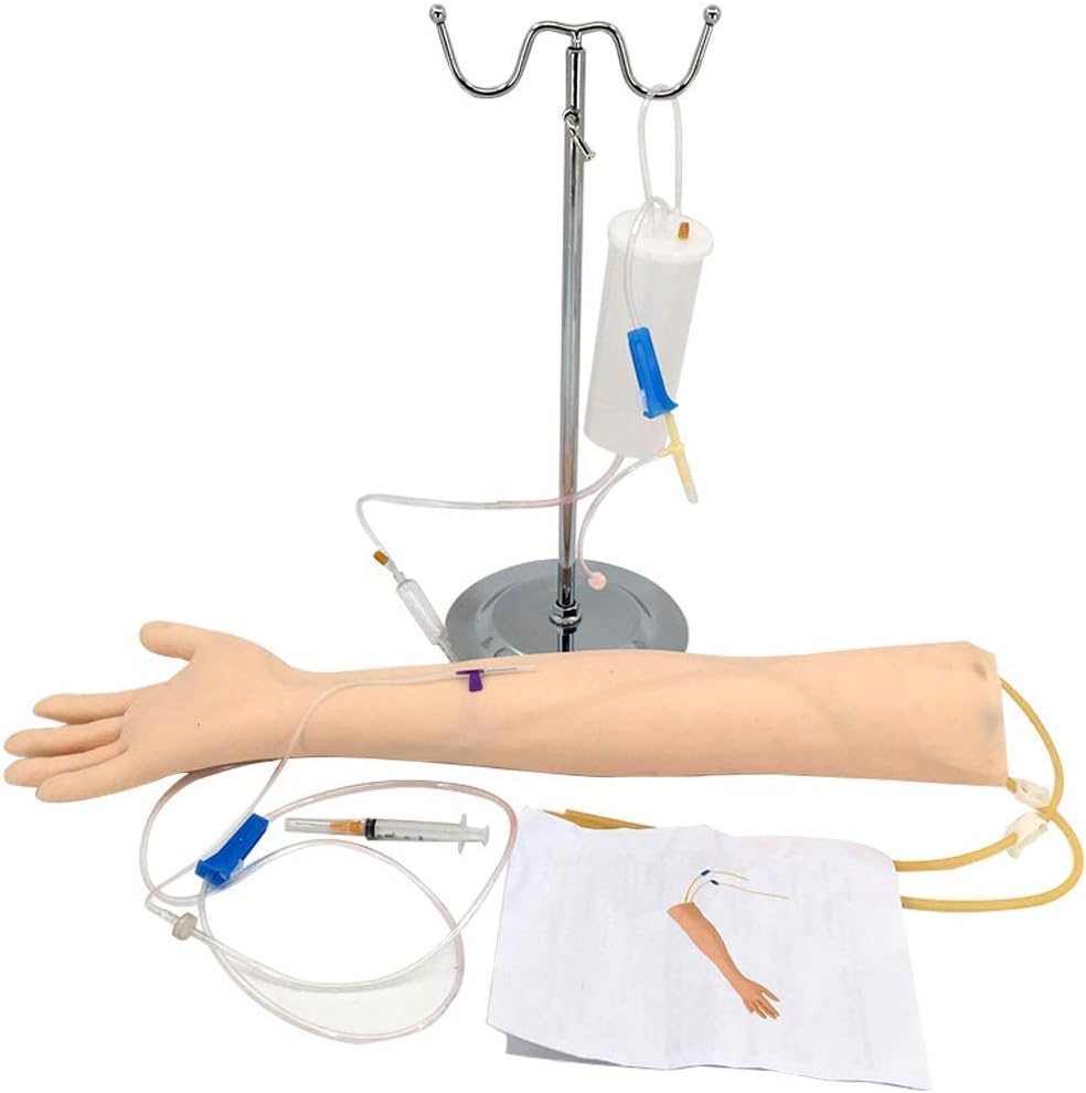 SHRFC Arm Iv Practice Model - Complete Intravenous Infusion Injection Blood Collection Arm Vein Puncture for Training Nurse Apprentice