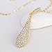 YINLI Full Crystal Rhinestone Gem Tear Drop Pendant Necklace Earrings Jewelry Sets