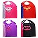 Lazu Superhero Dress Up Costumes 8 Satin Capes with Felt Masks for both Girls and Boys