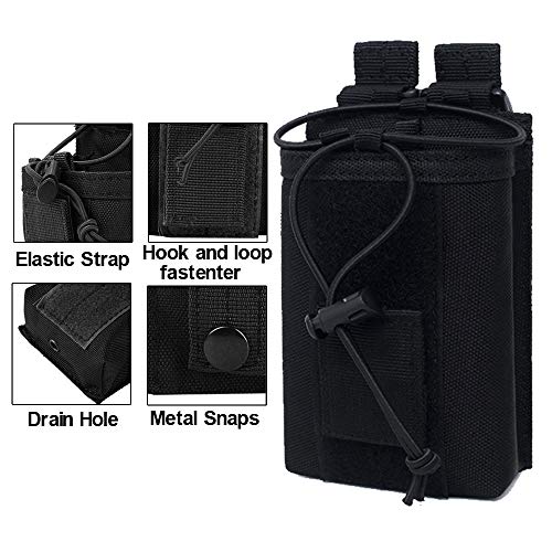 Radio Pouch 1000D Tactical Molle Adjustable Two Way Radios Holder Bag