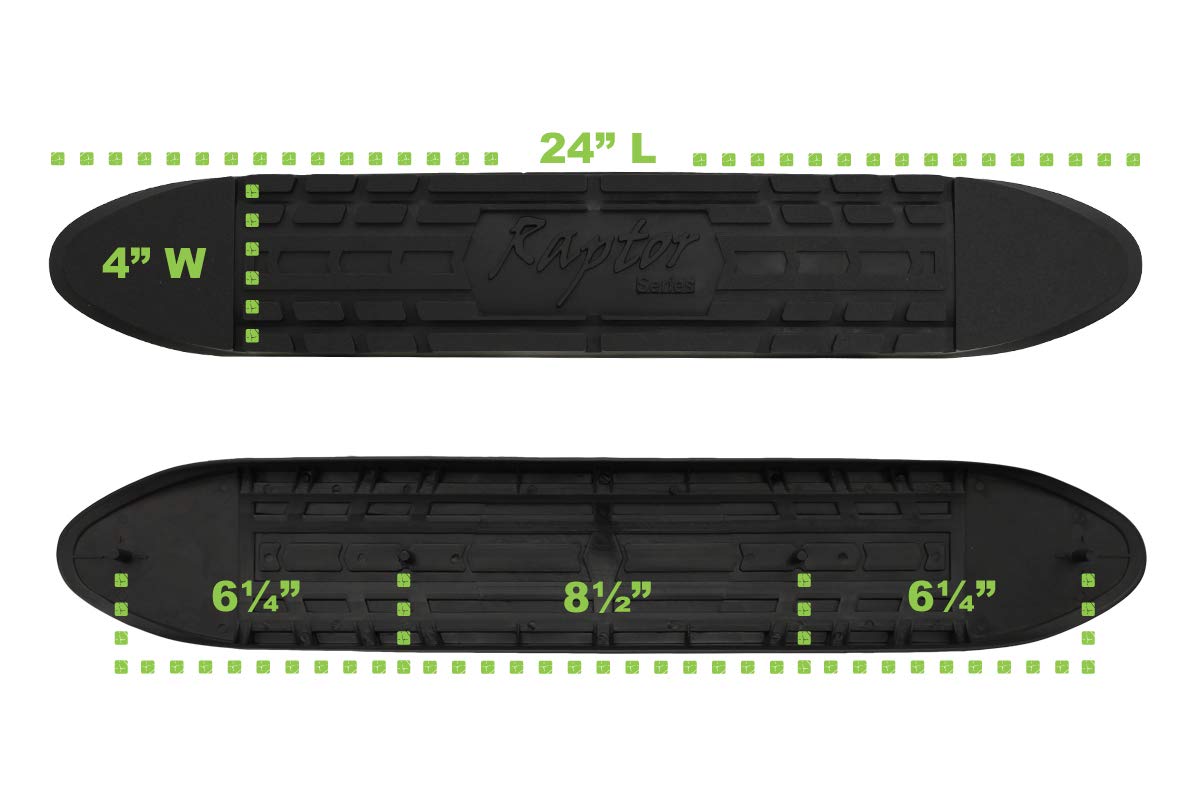 with Raptor Logo Raptor Series Replacement Step Pad 4 Oval Side Steps Nerf Bars Automotive