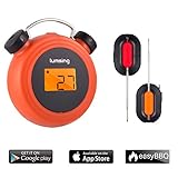 Lumsing Grill Thermometer Wireless Bluetooth Digital Cooking Meat Thermometer With App(iOS/Android), Two Probes