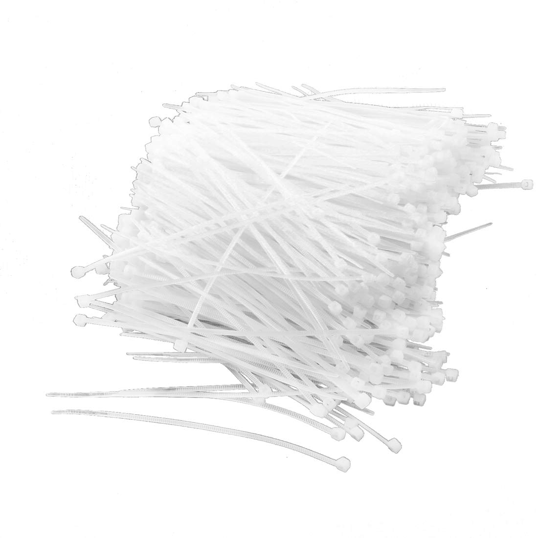 Sourcingmap 1000 Pcs White Plastic Cable Zip Tie Fasten Wrap 75mm x 2mm